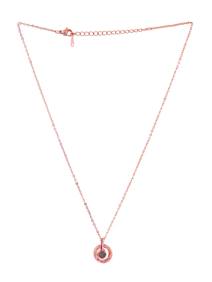 Yellow Chimes Earrings Yellow Chimes Rose Gold Pendant for Women I Love You in 100 Different Languages Chain Pendant Necklace for Women and GirlsUnique Gift Valentine Gift for Girls