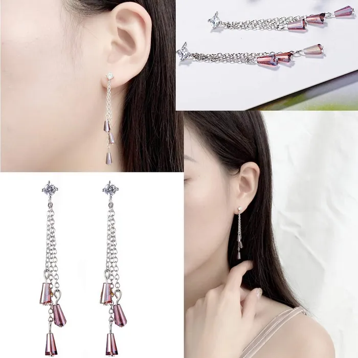 Yellow Chimes Earrings Yellow Chimes Stylish Designer Range Crystal Bells Danglers Earring for Women Girls