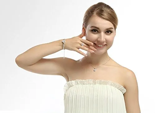 Yellow Chimes Earrings Yellow Chimes Swarovski Elements Solitaire Designer Bracelet for Women and Girls