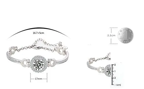 Yellow Chimes Earrings Yellow Chimes Swarovski Elements Solitaire Designer Bracelet for Women and Girls