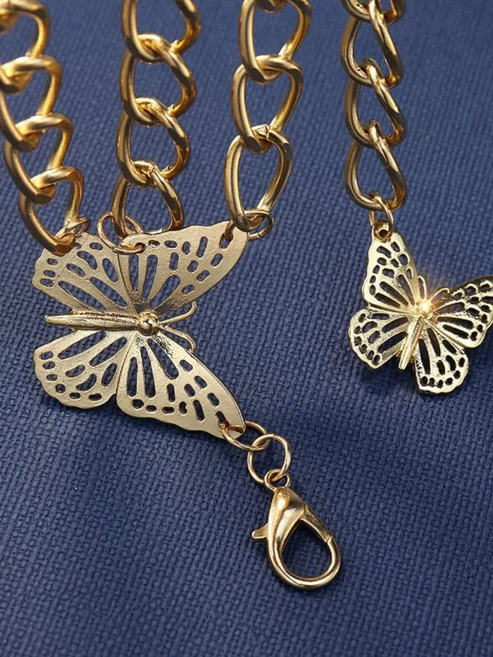 Yellow Chimes Earrings Yellow Chimes Waist Chain For Women Gold Plated Triple Layer Waist Chain For Women and Girls