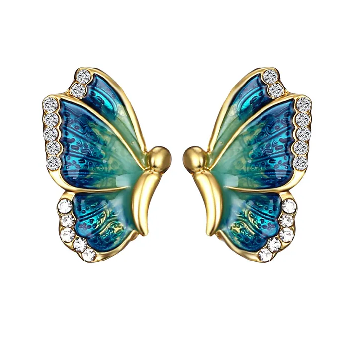 Yellow Chimes Elegant Gold Plated Blue Butterfly Crystal Stud Earrings for Women and Girls Blue Yellow Chimes Necklaces Yellow Chimes Elegant Gold Plated Blue Butterfly Crystal Stud Earrings for Women and Girls Blue Yellow Chimes Necklaces