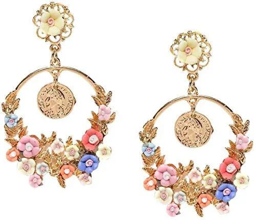 Yellow Chimes Floral Design Multicolor Chandelier Dangle Drop Earrings for Women and Girls Yellow Chimes Necklaces Yellow Chimes Floral Design Multicolor Chandelier Dangle Drop Earrings for Women and Girls Yellow Chimes Necklaces