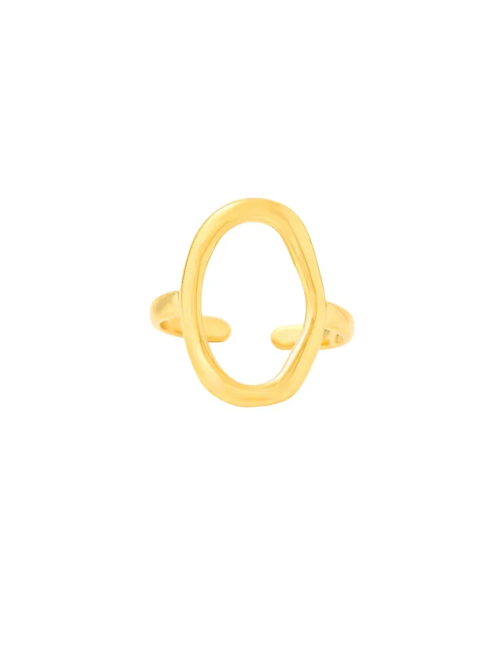 Yellow Chimes Gold Plated Adjustable Ring Chunky Statement Style Gift for Girls Wives Size 7 Necklaces Yellow Chimes Gold Plated Adjustable Ring Chunky Statement Style Gift for Girls Wives Size 7 Necklaces