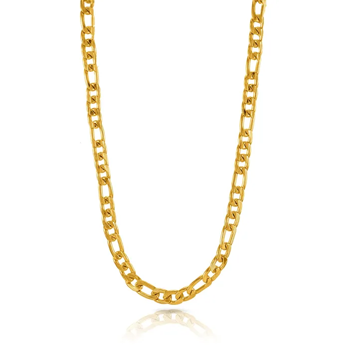 Yellow Chimes GoldPlated Latest Fashion Stylish Broad Thick Long Designer Figaro Neck Chains for Men and Boys Yellow Chimes Necklaces Yellow Chimes GoldPlated Latest Fashion Stylish Broad Thick Long Designer Figaro Neck Chains for Men and Boys Yellow Chimes Necklaces