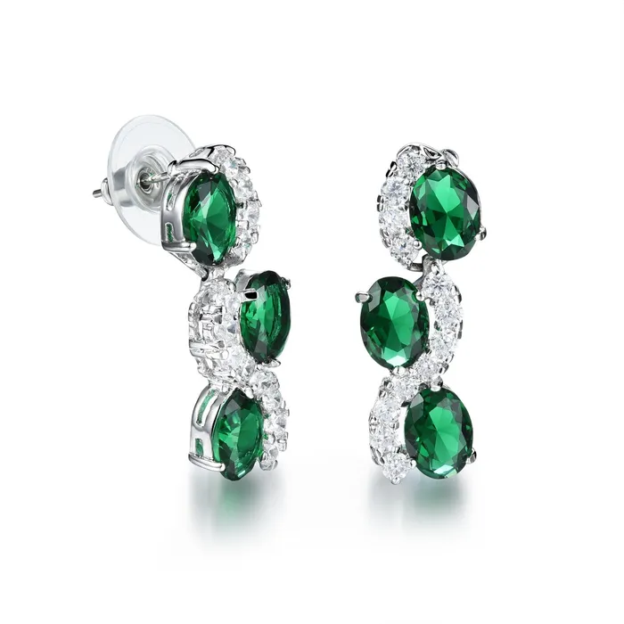 YELLOW CHIMES Green Wine Genuine Austrian Crystal Earrings for Girls and Women Yellow Chimes Earrings