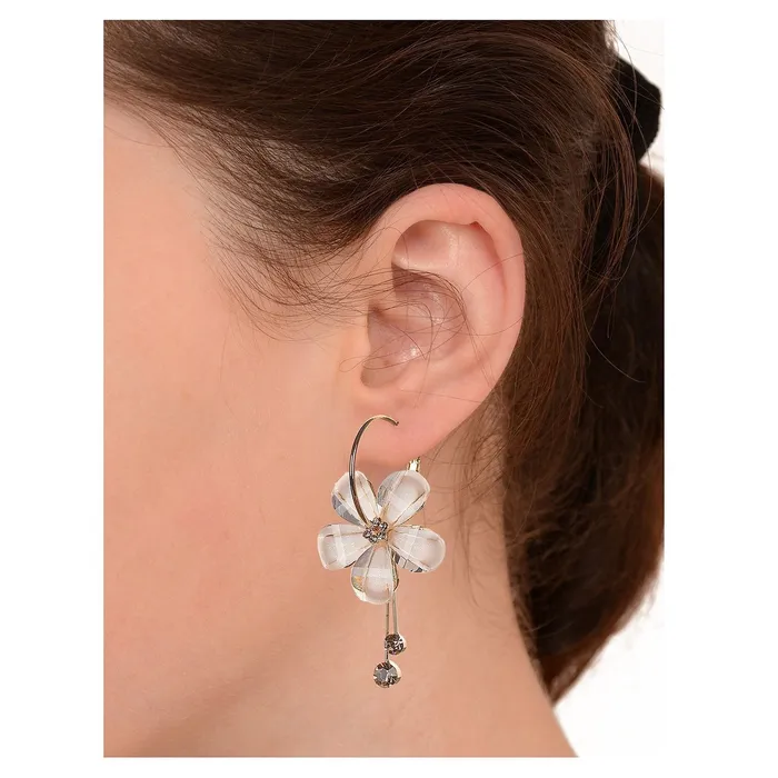 Yellow Chimes Hoop Earrings for Women 2 Pairs Combo Earrings Floral Danglers Red White Hoop Earrings for Women and Girls Yellow Chimes Necklaces