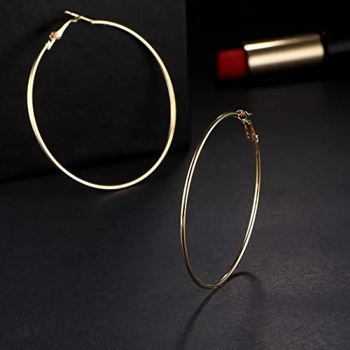 Yellow Chimes Hoop Earrings for Women Combo of 24 Pairs Silver Gold Plated Hoop Earrings for Women and Girls Yellow Chimes Bracelets