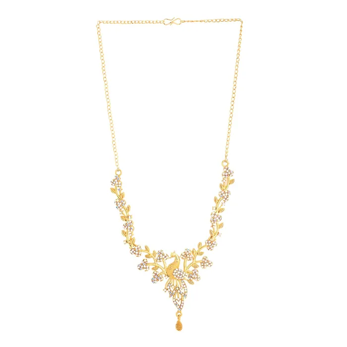 Yellow Chimes Jewellery Set for Women and Girls Crystal Bridal Jewellery Set for Wedding Bridal Jewellery Set Birthday Gift for girls and women Anniversary Gift for Wife Design 7 Yellow Chimes Earrings