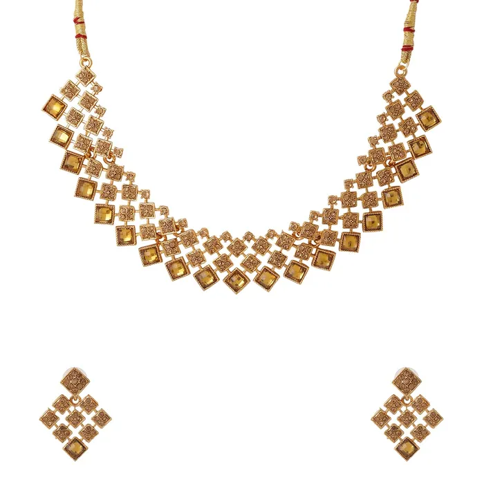 Yellow Chimes Jewellery Set for Women and Girls Crystal Jewellery Set for Women Gold Plated Multilayer Choker Necklace Set Birthday Gift for girls and women Anniversary Gift for Wife Yellow Chimes Earrings Yellow Chimes Jewellery Set for Women and Girls Crystal Jewellery Set for Women Gold Plated Multilayer Choker Necklace Set Birthday Gift for girls and women Anniversary Gift for Wife Yellow Chimes Earrings