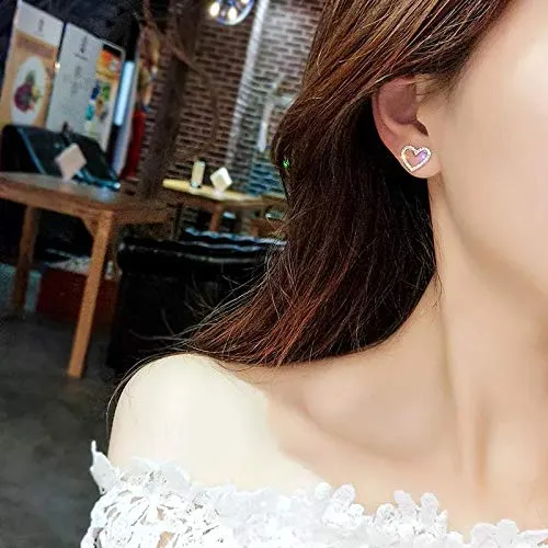 Yellow Chimes Love Heart Long Tassels Cubic Zirconia Gold Plated Hangings Dangle Earrings For Women and Girls Yellow Chimes Rings