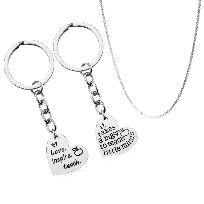 Yellow Chimes Love Inspire Teach Combo Heart Keychain Pendant with ChainGift for TeachersTeachers Day GiftTeachers Birthday Gift Yellow Chimes Necklaces Yellow Chimes Love Inspire Teach Combo Heart Keychain Pendant with ChainGift for TeachersTeachers Day GiftTeachers Birthday Gift Yellow Chimes Necklaces