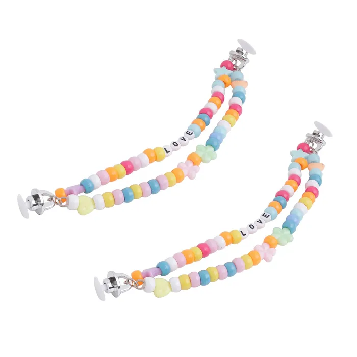 Yellow Chimes Melbees by Yellow Chimes Shoe Chains for Kids Girls Teens Shoe Dcor Accessories Beads Shoe Chains Shoe Decoration Charms Shoe Chains for Unisex Shoe Chain Charms for CrocClogs Earrings