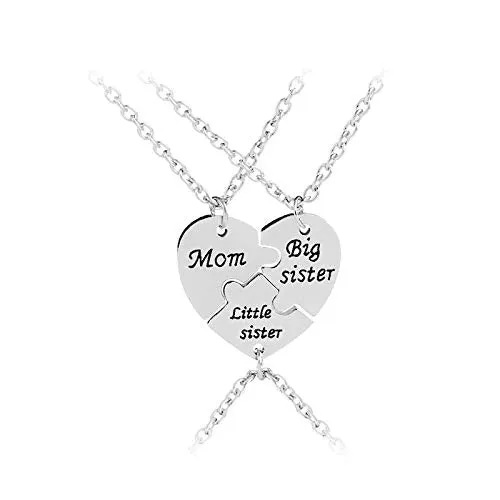 Yellow Chimes Mother Daughters Special Relation Broken Heart Pieces Combo of 3 Necklace Chain Pendant for Women and Girls Mother and 2 Daughters Yellow Chimes Rings Yellow Chimes Mother Daughters Special Relation Broken Heart Pieces Combo of 3 Necklace Chain Pendant for Women and Girls Mother and 2 Daughters Yellow Chimes Rings
