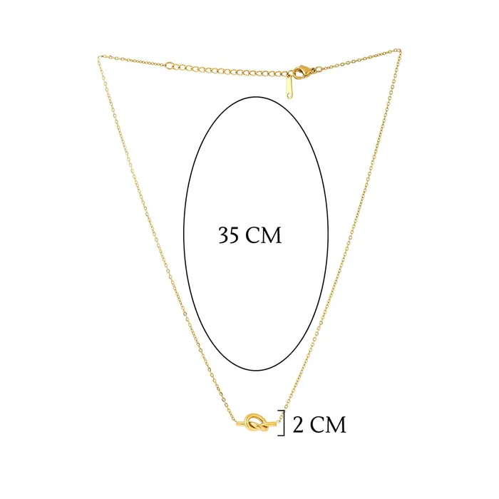 Yellow Chimes Necklace for Women and Girls Fashion Golden Necklace for Women Western Stainless Steel Gold Plated Hollow Knot Pendant Chain Necklace for Girls Birthday Gift for Girls Women Yellow Chimes Necklaces
