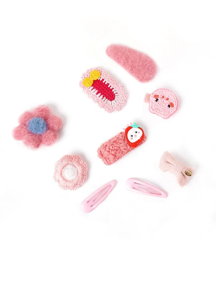 Yellow Chimes Necklaces Melbees by Yellow Chimes Combo Hair Clips for Kids Cute Characters Pretty Snap Pink Hairpins Hair Accessories for Small Girls Kids Pink 2 Medium