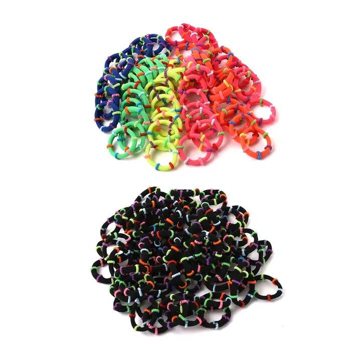 Yellow Chimes Necklaces Melbees by Yellow Chimes Hair Rubber Bands for Girls Kids Hair Accessories for Girls Rubberbands Pony Holders 135 Pcs Multicolor Cute Small Ponytail Holders for Girls Kids Teens Toddlers