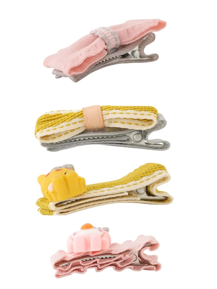 Yellow Chimes Necklaces Melbees by Yellow Chimes Kids Hair Accessories for Girls Hair Accessories Combo Set Pink 6 Pcs Baby Girls Hair Clips Set Cute Bow Clips For Girls Assortment set for Kids Teens Toddlers