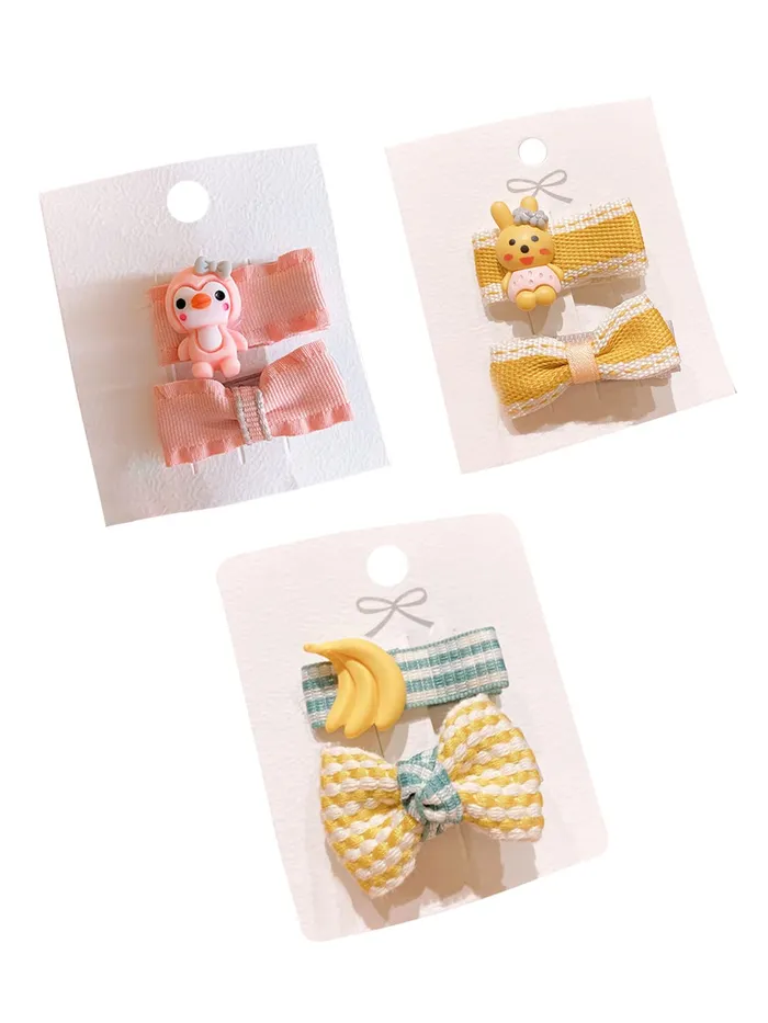 Yellow Chimes Necklaces Melbees by Yellow Chimes Kids Hair Accessories for Girls Hair Accessories Combo Set Pink 6 Pcs Baby Girls Hair Clips Set Cute Bow Clips For Girls Assortment set for Kids Teens Toddlers