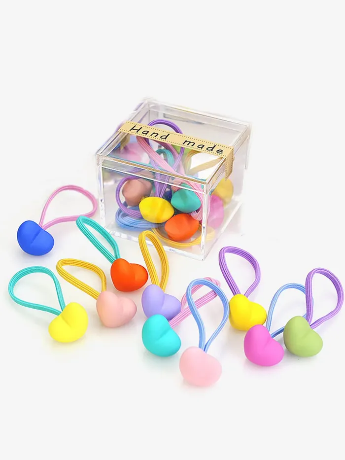 Yellow Chimes Necklaces Melbees by Yellow Chimes Rubber Bands for Girls Kids Hair Accessories for Girls Hair Tie 10 Pcs Cute Star Shaped Rubberbands for Kids Ponytail Holder For Baby Girls Toddlers