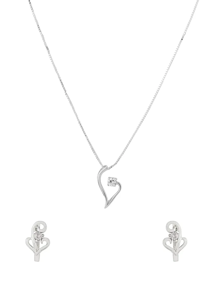 Yellow Chimes Necklaces Silver Jewellery Set for Women Elegant Crystal Pendant Necklace 1 Unit Rhodium Plated Silver Yellow Chimes Necklaces Silver Jewellery Set for Women Elegant Crystal Pendant Necklace 1 Unit Rhodium Plated Silver
