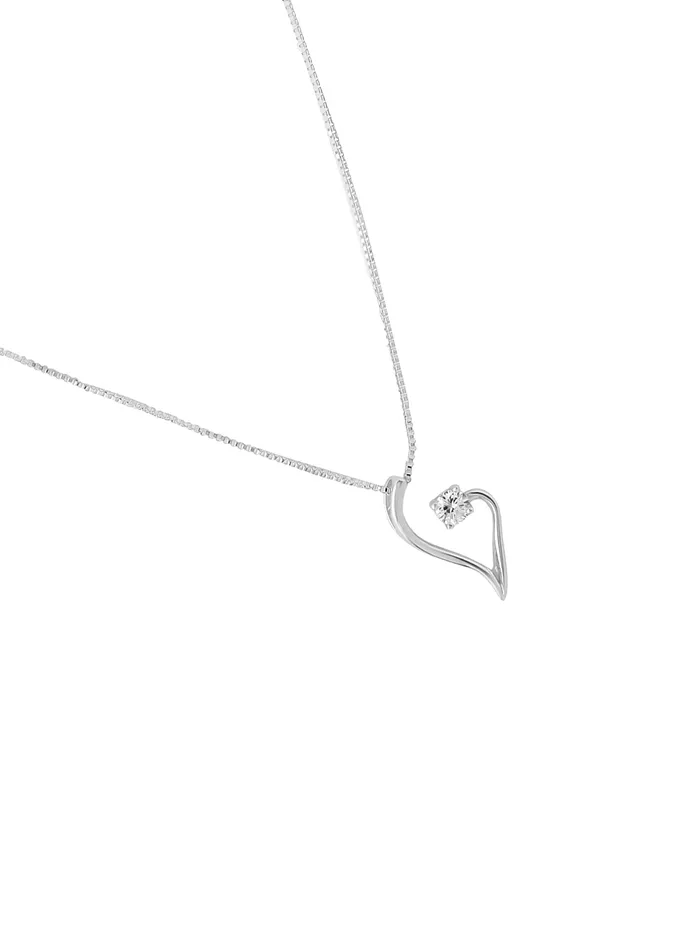 Yellow Chimes Necklaces Silver Jewellery Set for Women Elegant Crystal Pendant Necklace 1 Unit Rhodium Plated Silver