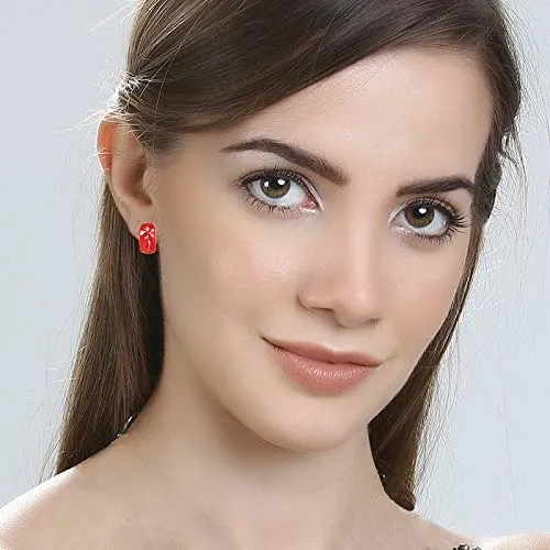 Yellow Chimes Necklaces Yellow Chimes 925 Sterling Silver Hallmark and Certified Purity Meenakari Bali Hoops Earrings for Women and Girls