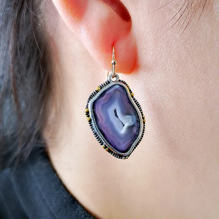 Yellow Chimes Necklaces Yellow Chimes Earrings For Women SilverToned Purple Stone Studded Clip On Drop Earrings For Women and Girls
