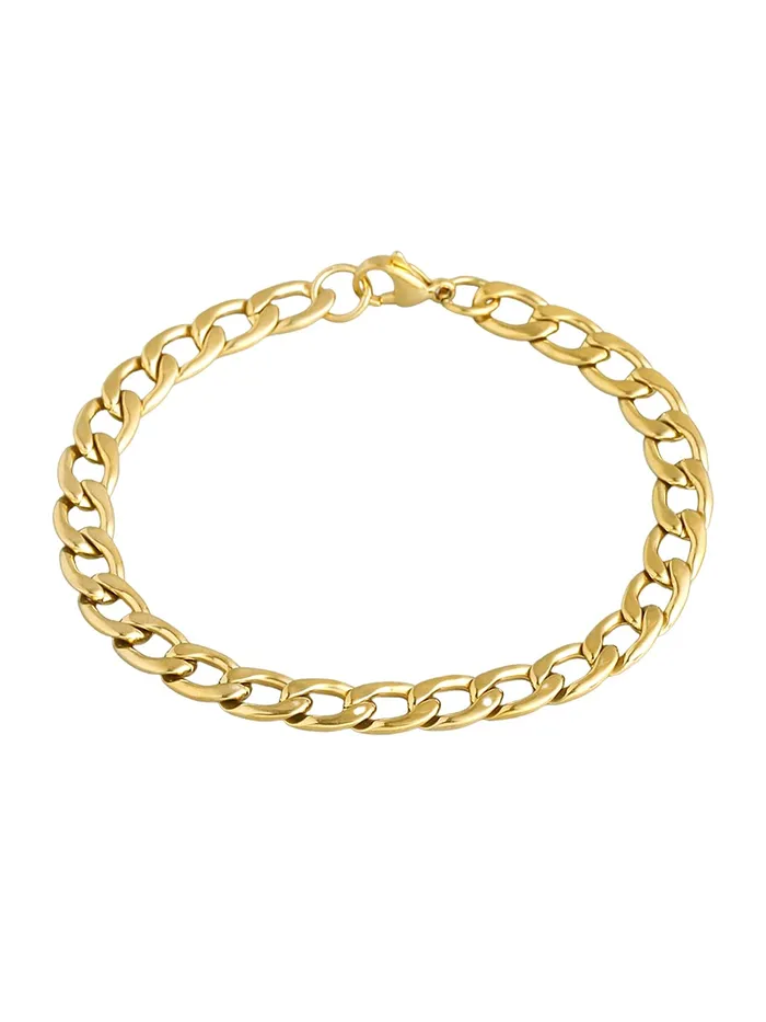 Yellow Chimes Necklaces Yellow Chimes Elegant Latest Fashion Stainless Steel Gold Plated Chain Bracelet for Men and Boys Yellow Chimes Necklaces Yellow Chimes Elegant Latest Fashion Stainless Steel Gold Plated Chain Bracelet for Men and Boys