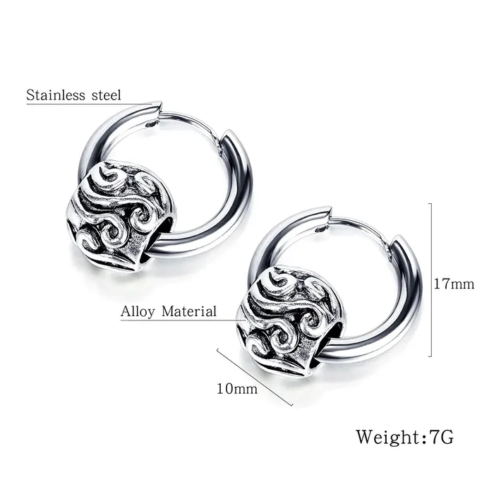 Yellow Chimes Necklaces Yellow Chimes Elegant Latest Fashion Stainless Steel Silver Hoops Design Earrings for Men and Women Medium YCFJER422DSHPSL