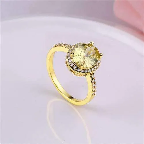 Yellow Chimes Necklaces Yellow Chimes Fancy Party Ware Alloy Crystal GoldPlated Ring for Women Girls
