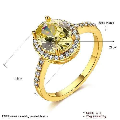 Yellow Chimes Necklaces Yellow Chimes Fancy Party Ware Alloy Crystal GoldPlated Ring for Women Girls