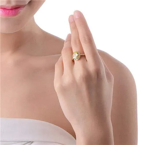 Yellow Chimes Necklaces Yellow Chimes Fancy Party Ware Alloy Crystal GoldPlated Ring for Women Girls