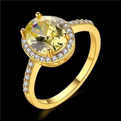 Yellow Chimes Necklaces Yellow Chimes Fancy Party Ware Alloy Crystal GoldPlated Ring for Women Girls