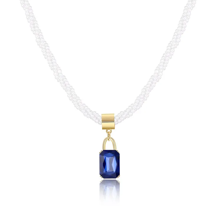 Yellow Chimes Necklaces Yellow Chimes Fashion Designer Blue Necklace for Women Girls Yellow Chimes Necklaces Yellow Chimes Fashion Designer Blue Necklace for Women Girls