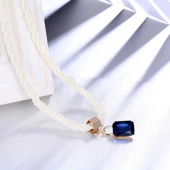 Yellow Chimes Necklaces Yellow Chimes Fashion Designer Blue Necklace for Women Girls