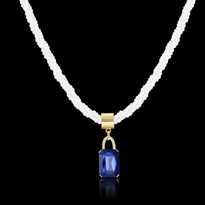Yellow Chimes Necklaces Yellow Chimes Fashion Designer Blue Necklace for Women Girls