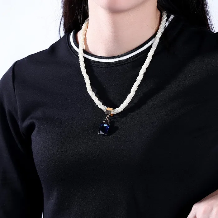 Yellow Chimes Necklaces Yellow Chimes Fashion Designer Blue Necklace for Women Girls