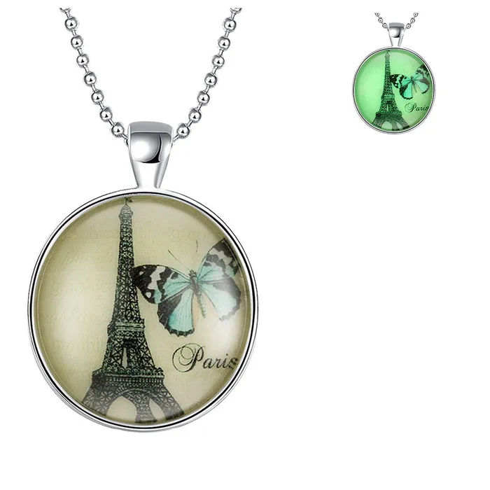 Yellow Chimes Necklaces Yellow Chimes Glow Collection Eiffel Butterfly Silver Pendant for Women Girls Yellow Chimes Necklaces Yellow Chimes Glow Collection Eiffel Butterfly Silver Pendant for Women Girls