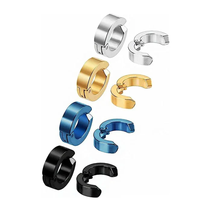 Yellow Chimes Necklaces Yellow Chimes Hoop Earrings for Men Combo of 4 Pairs Stainless Steel Multicolor Non Piercing Huggie Hoops Earrings for Men and Women Yellow Chimes Necklaces Yellow Chimes Hoop Earrings for Men Combo of 4 Pairs Stainless Steel Multicolor Non Piercing Huggie Hoops Earrings for Men and Women