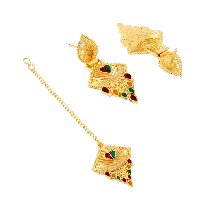 Yellow Chimes Necklaces Yellow Chimes Jewellery Set for Women and Girls Gold Necklace Set for Women Gold Toned Bridal Designed Choker Necklace Set Birthday Gift for girls and women Anniversary Gift for Wife