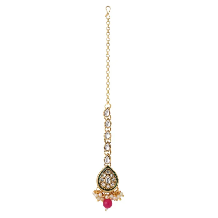 Yellow Chimes Necklaces Yellow Chimes Jewellery Set for Women and Girls Traditional Kundan Necklace Set Gold Plated Kundan Choker Necklace Set Birthday Gift for girls and women Anniversary Gift for Wife