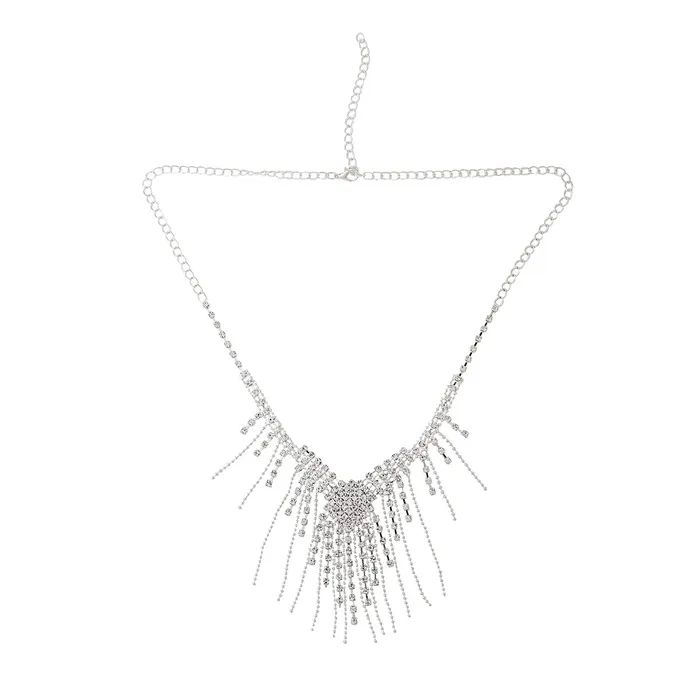 Yellow Chimes Necklaces Yellow Chimes Jewellery Set For Women Floral Crystal Studded Multilayer Designed Necklace Set For Women and Girls