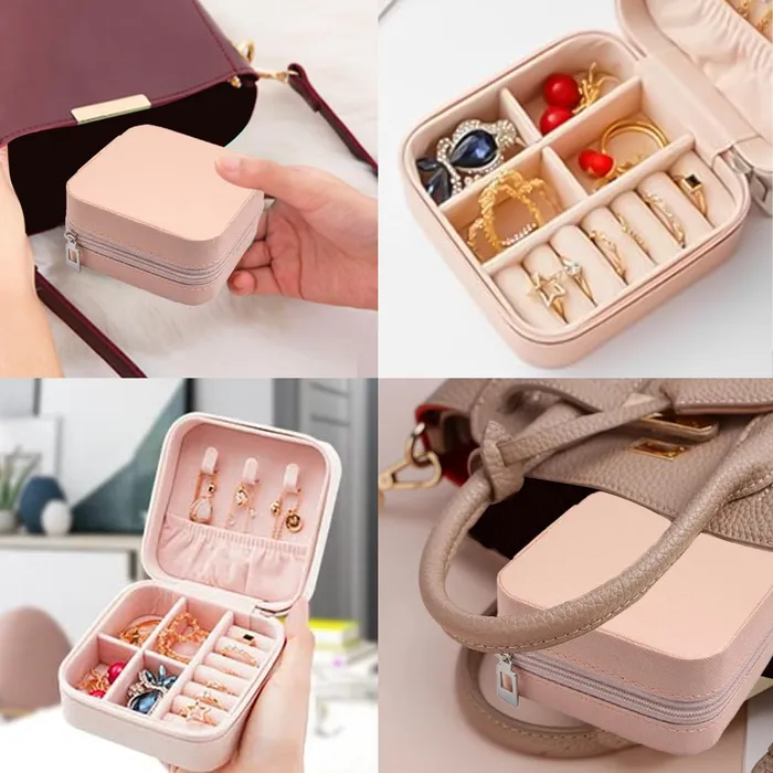 Yellow Chimes Necklaces Yellow Chimes Jewelry Box Organisers I Jewellery Organisers Storage Box I Wedding Birthday Gift Box for Women I PU Leather I Bangles Earrings Organizer I Portable Jewelry Organizer Box