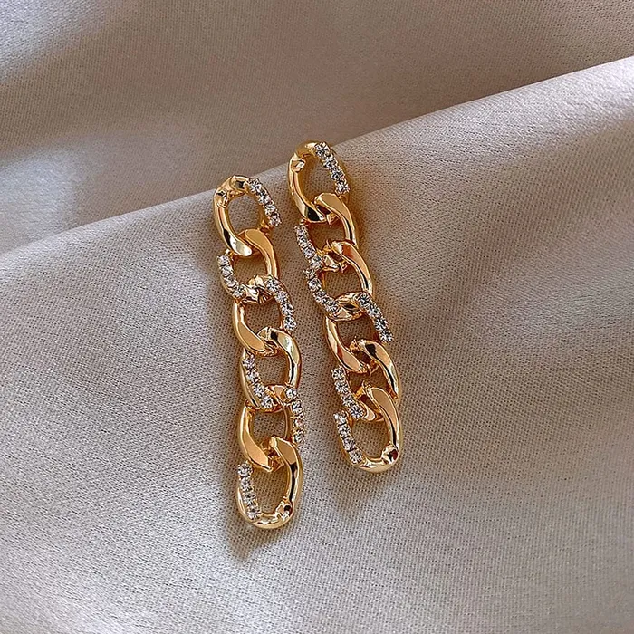 Yellow Chimes Necklaces Yellow Chimes Latest Collection Silver Gold Plated Design Hoop Stud Earrings for Women and Girls Chain Design