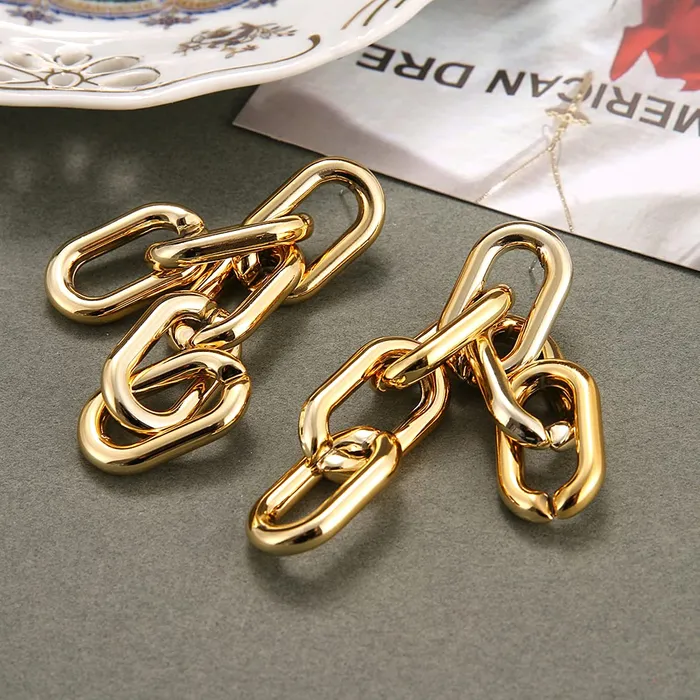 Yellow Chimes Necklaces Yellow Chimes Latest Collection Silver Gold Plated Design Hoop Stud Earrings for Women and Girls Chain Design