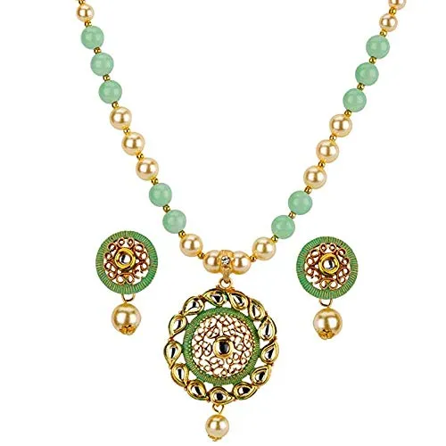 Yellow Chimes Necklaces Yellow Chimes Latest Modern Pearl Kundan Traditional Adorable Necklace With Stud Drop Earrings For Women Lite Green Yellow Chimes Necklaces Yellow Chimes Latest Modern Pearl Kundan Traditional Adorable Necklace With Stud Drop Earrings For Women Lite Green