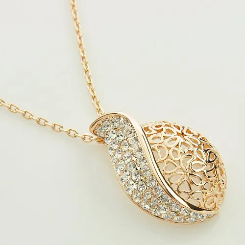 Yellow Chimes Necklaces Yellow Chimes Moxie Collection Golden Arc Designer Crystal Pendant Set for Women and Girls