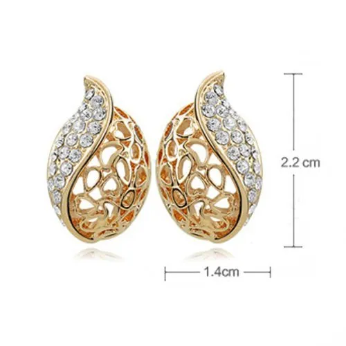 Yellow Chimes Necklaces Yellow Chimes Moxie Collection Golden Arc Designer Crystal Pendant Set for Women and Girls