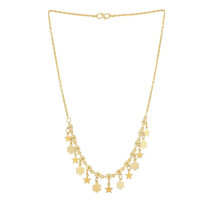 Yellow Chimes Necklaces Yellow Chimes Necklace for Women and Girls Fashion Golden Necklace for Women Western Gold Plated Combo of 2 Pcs Butterfly Pendant Chain Necklace for Girls Birthday Gift for Girls Women